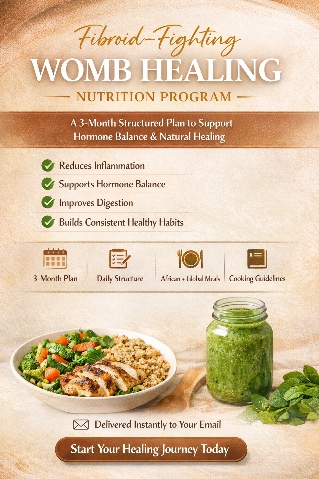 Fibroid-Fighting Womb Healing Nutrition Program(3 month plan)